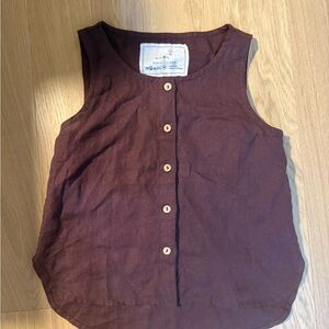 notPERFECTLINEN Purple Button-Up Top